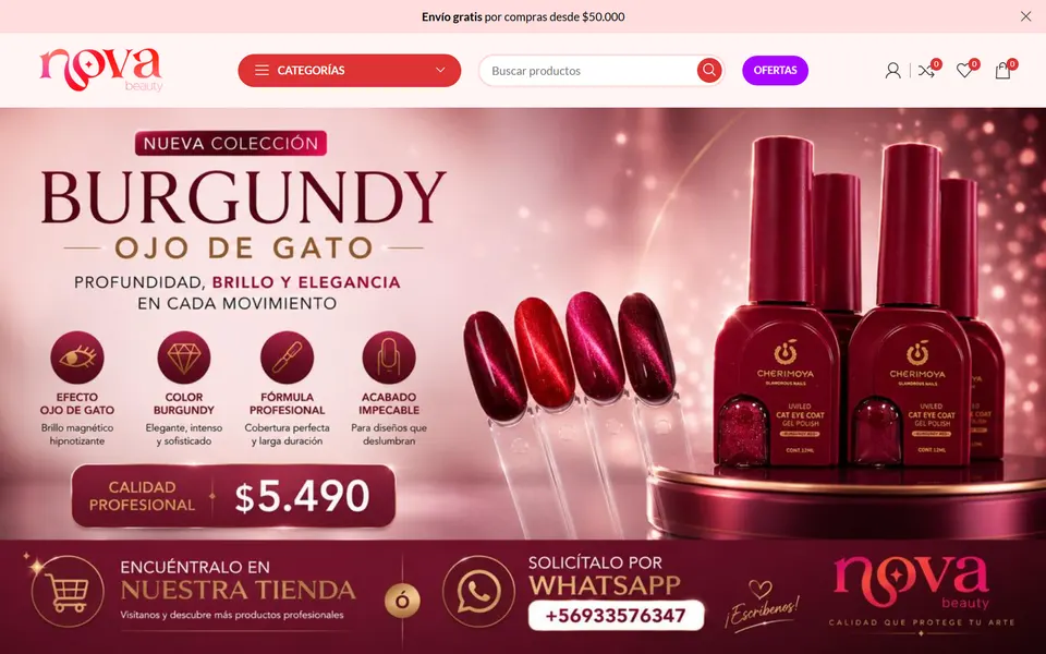 Portada de novabeauty.cl